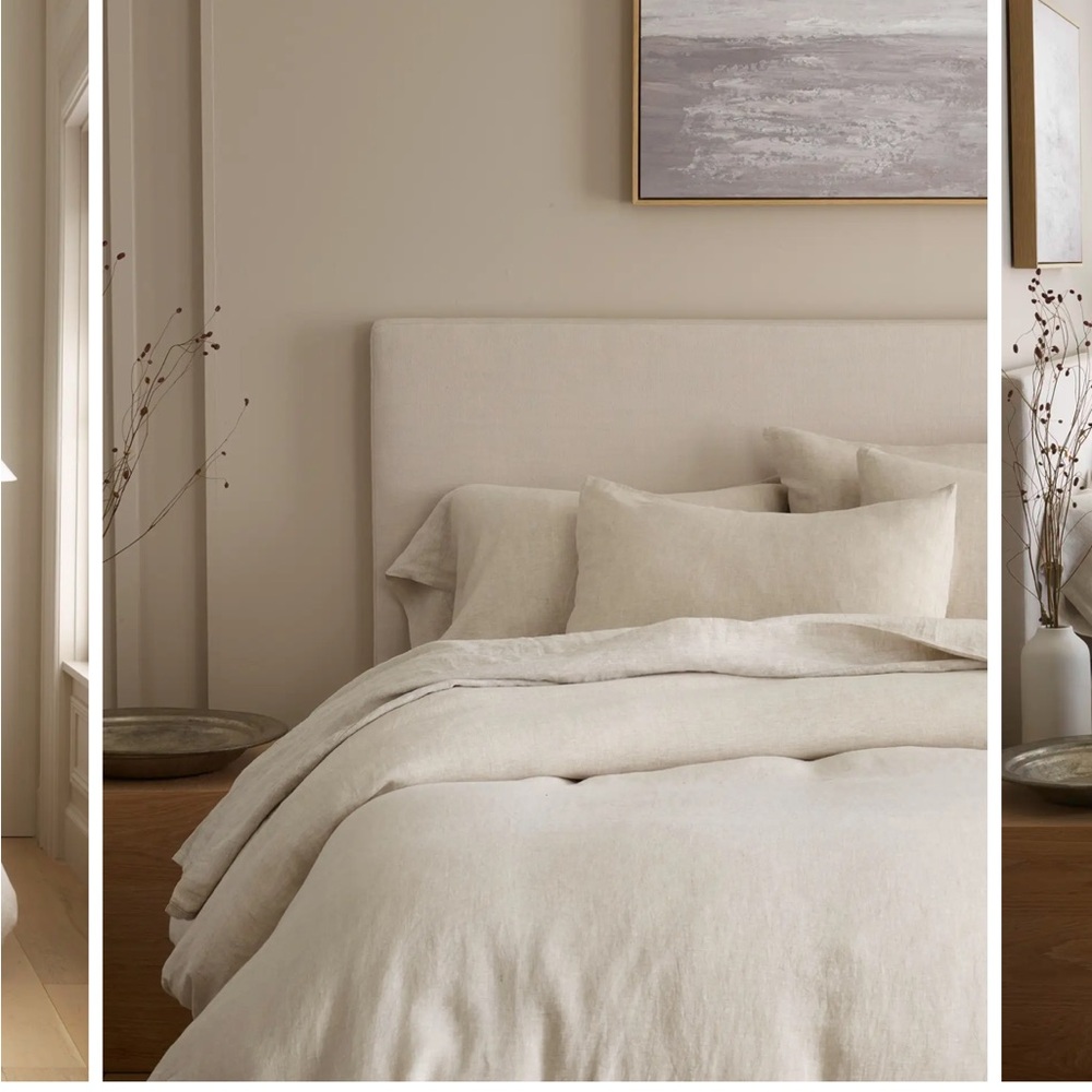 Quince European Linen Chambray Duvet Cover Set